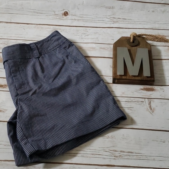 Cato navy pinstriped shorts with 6" inseam - Picture 2 of 4